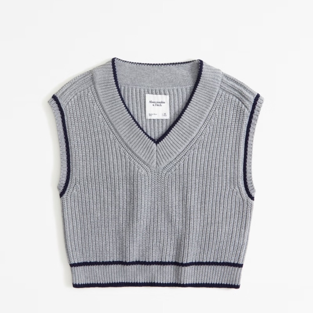 Abercrombie and Fitch white and tan vest - Picture 4 of 4